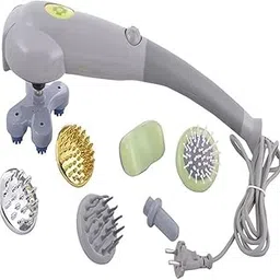 Stepless Speed 8 Head Massage Stick A Complete Corded Electric Body Massager Magic Massager 8 In 1, Grey-picture-21