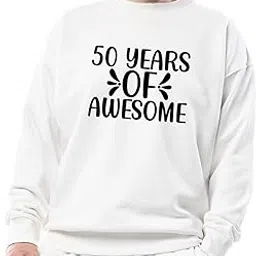 50th Birthday Sweatshirt, 50 Years of Awesome Sweatshirt, Unisex Birthday Gift, Milestone Anniversary, Fun Birthday Shirt-image-16