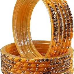 the golden cascade Cutting Design Glass Bangles for Women | Pearl Beads Gemstone Chudiyan | Party, Function, Wear Wedding Bangle for Girls | Kanch Chudi for Ladies |MRCD-picture-28