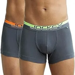Jockey FP03 Men's Super Combed Cotton Rib Solid Trunk with Ultrasoft Waistband (Pack of 2)-picture-15
