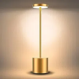 Ahuja International Long Bar Cordless Table Lamp, Rechargeable,Dimmable Small Table lamp for Bedside Lamp/Livingroom/ReadiLng/Bars/Outdoor/Home Patio Light/Restaurant (Height 13.5 inch) Gold-image-6