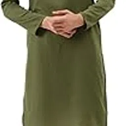 manyavar Men's Solid Plain Knee Long Full Sleeves Kurta and Churidar Set (2pcs)-picture-51