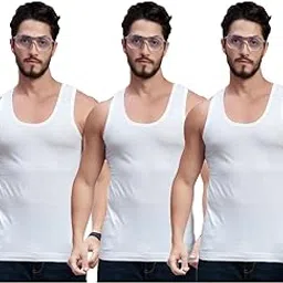 milton ( label) Men's RN Vest | White Sleeveless Innerwear | 100% Cotton Undershirt | Breathable & Comfortable Fit Pack of 3-picture-14