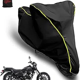 AUTOBIRSA Waterproof Two Wheeler Cover for Bajaj Avenger 160 Street Bike | UV Proof, Heat Resistant & All Weather Protection | Black & Yellow Piping Color | Durable & Triple Stitched-picture-30