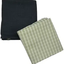 Premium Cotton Casual Wear Men's Shirt and Trouser Set, Black and Green Checkered Pattern, 2 Piece Combo-picture-16