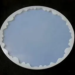 SCHUBERT Silicone Resin Tray Mold, Round Dish Mold Serving Tray with Zig Zag Edge, Circle Plate Epoxy Resin Casting Mold for DIY Faux Agate Tray, 8 inch - 6mm Deep-1pc image 1