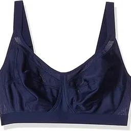 triumph International Women's Non Padded | Wireless | Triaction 32D Blue | Full-Coverage Sports Bra with Adjustable Straps | Pack of 1-picture-20