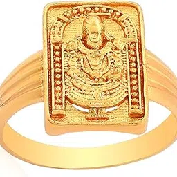 dulci Lord Tirupati Balaji Venkateshwara Gold Plated Brass Hindu Religion God Finger Ring For Men Women Boy and Girls-picture-24