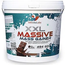 XXL Massive Mass Gainer, Chocolate Flavour, High Protein Weight Gainer Supplement, 4.53kg, 21g Protein, 494 Calories Per Serving-picture-28