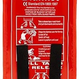 Fire Blanket for Emergency Safety – 100x100cm Compact Fire Suppression Blanket for Kitchen, Home, Office, Car & Camping – Heat-Resistant, Non-Toxic, Reusable Fire Safety Gear-image-80