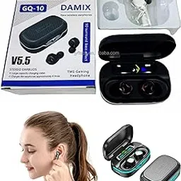 DAMIX Wireless Gaming Earbuds, LED Display Charging Case, True Wireless Stereo, Bluetooth TWS Earphones with Black Premium Finish-picture-16