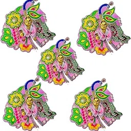 Laddu Gopal Dress Size 0 | Handcrafted Embroidered Cotton Kanha Ji Vastra | Designer Ladoo Gopal Poshak for Thakur Ji (Pink, Pack of 5)-image-16