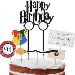 Crafty Cuts Harry Potter-Themed Cake Toppers – Set of 6 Magical Wizard Party Decorations – Perfect for Birthday Cakes, Cupcakes & Desserts – Reusable, Sturdy, and Enchanting Designs-image-55