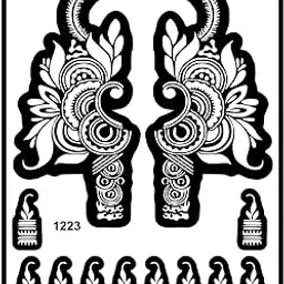 Temporary Tattoowala Graceful Palm Mehndi Stencil Sticker with Floral Good Look-picture-28