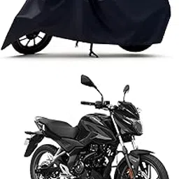 All Season Protection Bike Cover for Bajaj Pulsar P150 New BS6 Bike Cover with Water-Resistant and Dust Proof Premium 190T Fabric_Entire Black-picture-32
