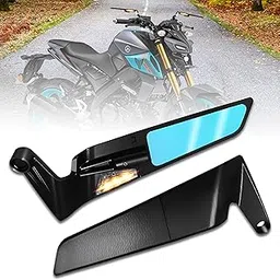 OBEROI'S TRADERS Bike Rear View LED Side Handlebar York Nut Fitting Mirror | Stealth Convex Glass Mirror For Compatible with Yamaha MT 15-picture-30