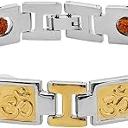 shining jewel - by shivansh Shining Jewel Gold Healing and Powerful Rudraksha Shiva Adjustable Bracelet for Men (SJ_3447_P)-picture-55