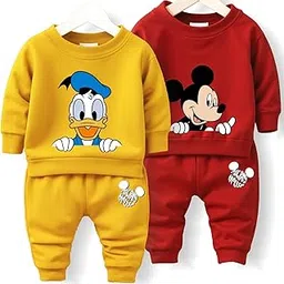 minicult Kids Cotton Co-ords Full Sleeve Sweatshirt and Pant Set with Character Print-picture-18