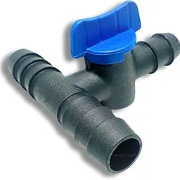 TRUSTFARM 16mm Tee Connector with Tap Cock Straight Connector for Drip Irrigation kits Accessories Online lateral pipe jointer Home Garden Farm Lawns (Pack OF 75)-picture-29