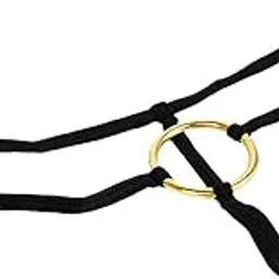 myaddiction Black Men G-String Thong with Gold Plastic Ring Underwear-picture-39