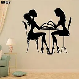 ARWY® Salon Wall Stickers Nail Beauty Salon Vinyl Removable Wall Sticker Wall Decor Art Wall Decals Nail Salons Decoration Accessories Stickers Mural Size (59X76 cm)-picture-27