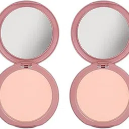Dazller Classique Compact Powder, 9g - (Pack of 2), 8009 Pink Dew, Velvety Natural Finish, Oil-Control, Sebum Absorption Formula, No-makeup look, Emollient-rich image 1