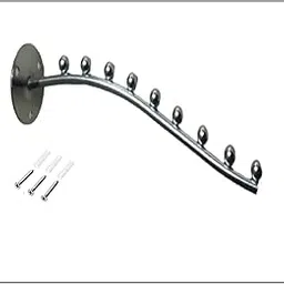 Q1 Beads Stainless Steel Wall Mount Hook Hanger for Hanging Clothe, Showroom, Shop, Supermarket, Wardrobe(Silver, 1 Pc, 9 Ball)-image-99