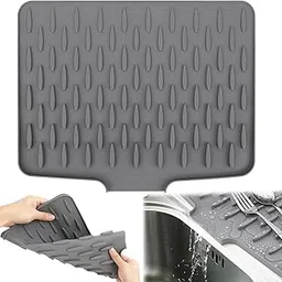 Small Silicone Draining Mat, No Spill Silicone Worktop Saver with Brushes and Cloth, Heat-Resistant Kitchen Mat for Sink for Kitchen Counter Sink, Heat Resistant, Dish Washer Safe-picture-32