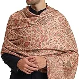 zamour Kani Weave Floral Shawl for Men, Soft Polywool Material Kashmiri Traditional Lohi for Winter-picture-42