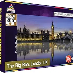 PLAYHILLS 300 Piece Wooden Puzzle Big Ben,London | 300 Piece Puzzle for Kids & Adults | Improves Your Child Brain Power, Focus & Memory, Gift for Age 8+ Year-picture-24