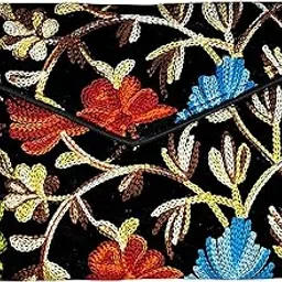 sutliyan Women's Kashmiri Handmade Flower Embroidery Small Clutch Bag-picture-12