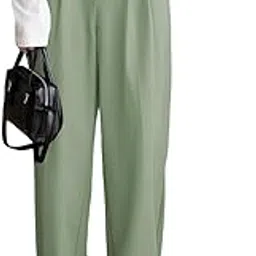 kotty Women's High Rise Viscose Rayon Relaxed Fit Korean Trouser-picture-15