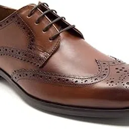 thomas crick Men's Brogue Leather Lace-up Shoes-picture-22