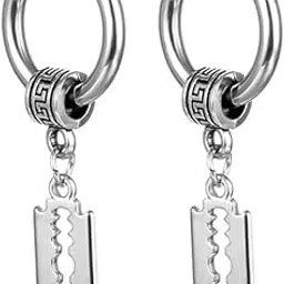 trinetri Salman khan Steel Blade Round Bali Piercing surgical Hoop Earrings Boyfriend Gold Stainless Steel Hoop Earring For Men And Women-picture-30