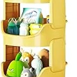 POLKA TOTS Multi-Purpose Kids Storage 4 Tier Organizer Drawer Rack - A Vibrant and Durable Storage Solution with Drawers for Organizing Toys, Books, and Clothing's (Duck Shape, Yellow)-image-20
