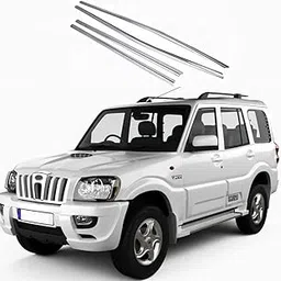 Car Lower Chrome Window Garnish for Mahindra Scorpio Type - 3 (2009-2013) image 1