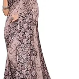 yashika Women's Trendy Printed Georgette Orange Color Saree with Blouse Material-picture-12