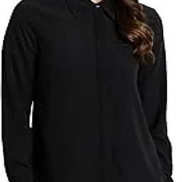 symbol premium Women's Solid Desk-to-Dinner' Soft Formal Shirt (Button Down | Regular Fit)-picture-65