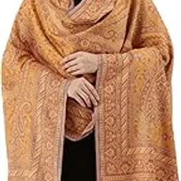 pashmoda Women Kashmiri Royal Paisley Design Jamawar Shawl, Jacquard Shawls (Size: 101 X 203 CM)-picture-19