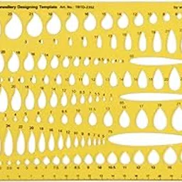 Traceease Pear & Paisley Stone Shapes Jewelry Templates Drafting Tools Jewellery Designing Stencils-picture-19