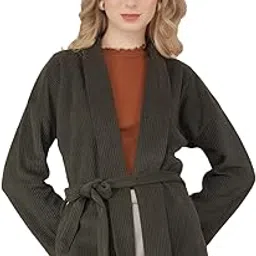 crimsoune club Women's Olive Jacquard Shrug-picture-26