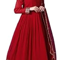wedani Faux Georgette Embroidered Anarkali Dress for Women-picture-34