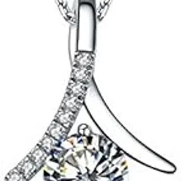 rm jewellers 92.5 Sterling Silver American Diamond Glorious Princess Pendant for Women & Girls-picture-40