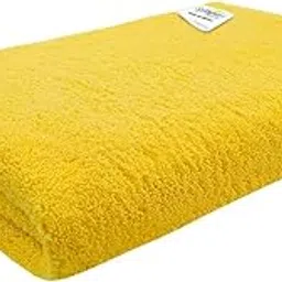 SOFTSPUN Microfiber High Loop Bath & Hair Care Towel, 70X140 Cms 1 pcs Towel Set 380 GSM (Yellow).-picture-28