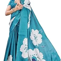 janoi Women's Art Silk Floral Printed Saree With Blouse Piece-picture-35