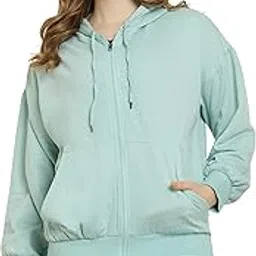 Elegance Zipper Hoodie for Women Solid Full Sleeves Hooded Jacket SMALL-10XL (11 Colours)-picture-50