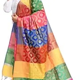 moeza Women Multi Banarsi Silk Dupatta, Pack of 1, MFD0100-picture-56