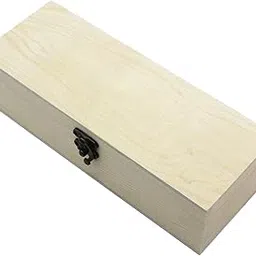 Merishopp Wooden Tea Storage Box Metal Closure Container for Countertop Cabinet Snacks-picture-13