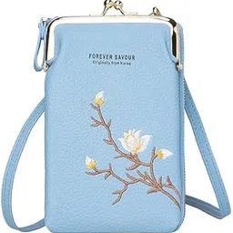 xtectorview Crossbody Bag for Women Gift for Girls Stylish Soft Faux Leather Purse Wallet Pouch with Zipper Sling Mini Shoulder Bags with Strap Card Slots (LIGHT BLUE)-picture-45