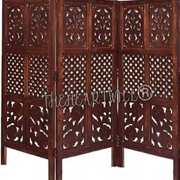 THEHEARTWILL® Wooden Partition for Pooja Room/Living Room/Wall/Kitchen, Hall - Separators/Divider (3 Panels, 4 Feet)-picture-11